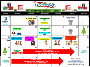 Bulldogs, check out our December calendar!  